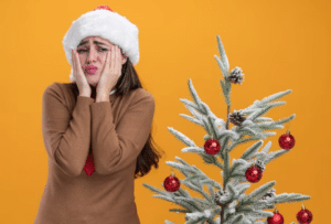 Stress and Fatigue on Christmas in Oak Park, IL